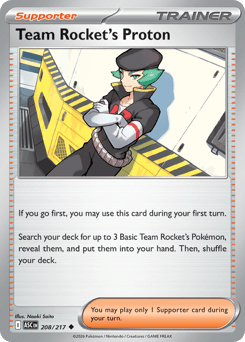 Team Rocket's Proton z edície Ascended Heroes, karta č.208