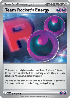 Team Rocket's Energy z edície Ascended Heroes, karta č.217