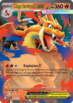 Mega Charizard Y ex z edície Ascended Heroes, karta č.22