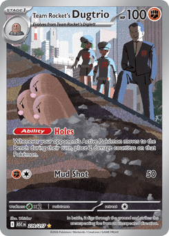 Team Rocket's Dugtrio z edície Ascended Heroes, karta č.239