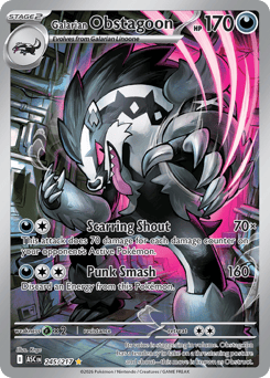 Galarian Obstagoon z edície Ascended Heroes, karta č.245