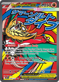 Mega Hawlucha ex z edície Ascended Heroes, karta č.268