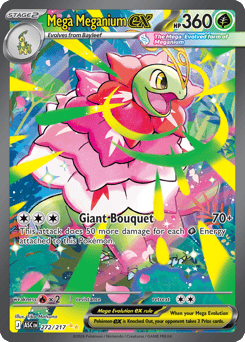 Mega Meganium ex z edície Ascended Heroes, karta č.272