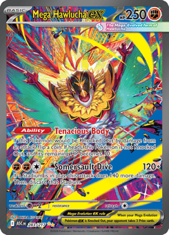 Mega Hawlucha ex z edície Ascended Heroes, karta č.283