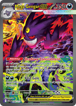 Mega Gengar ex z edície Ascended Heroes, karta č.284