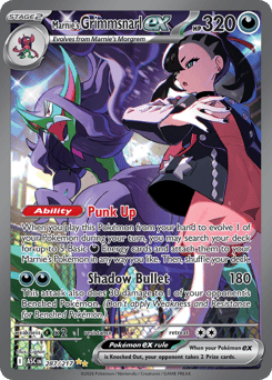 Marnie's Grimmsnarl ex z edície Ascended Heroes, karta č.287
