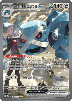Steven's Metagross ex z edície Ascended Heroes, karta č.289