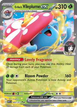 Erika's Vileplume ex z edície Ascended Heroes, karta č.3