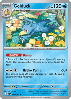 Golduck z edície Ascended Heroes, karta č.40