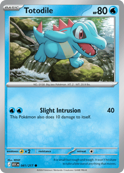 Totodile z edície Ascended Heroes, karta č.41