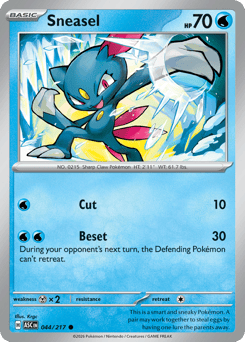 Sneasel z edície Ascended Heroes, karta č.44