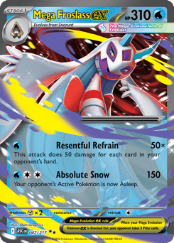 Mega Froslass ex z edície Ascended Heroes, karta č.47