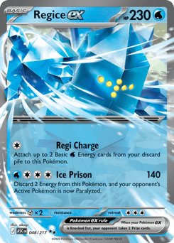 Regice ex z edície Ascended Heroes, karta č.48