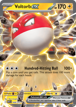Voltorb ex z edície Ascended Heroes, karta č.58