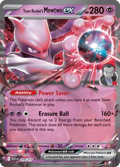 Team Rocket's Mewtwo ex z edície Ascended Heroes, karta č.79