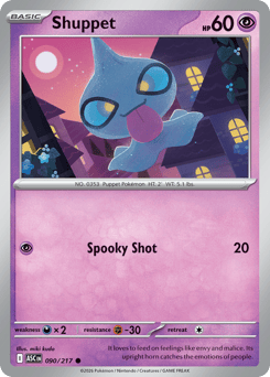 Shuppet z edície Ascended Heroes, karta č.90