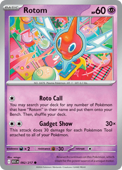 Rotom z edície Ascended Heroes, karta č.92