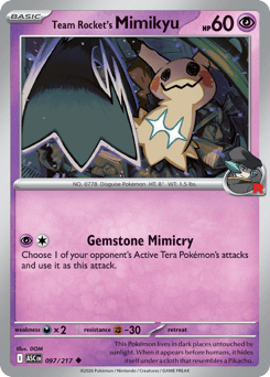 Team Rocket's Mimikyu z edície Ascended Heroes, karta č.97