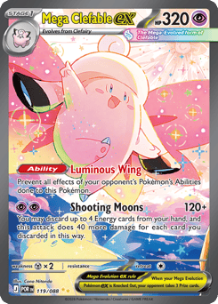 Mega Clefable ex z edície Perfect Order, karta č.119
