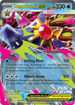Mega Starmie ex z edície Perfect Order, karta č.21