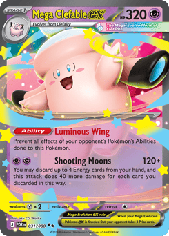 Mega Clefable ex z edície Perfect Order, karta č.31