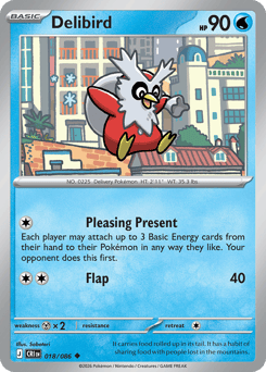 Delibird z edície Chaos Rising, karta č.18