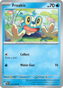 Froakie z edície Chaos Rising, karta č.20