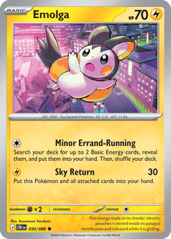 Emolga z edície Chaos Rising, karta č.30