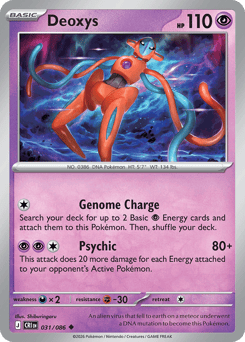 Deoxys z edície Chaos Rising, karta č.31