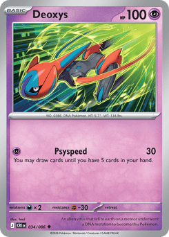 Deoxys z edície Chaos Rising, karta č.34