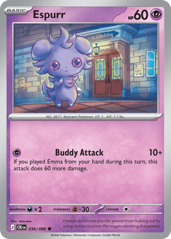 Espurr z edície Chaos Rising, karta č.36