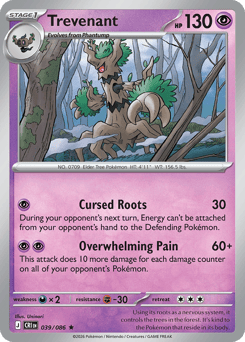 Trevenant z edície Chaos Rising, karta č.39