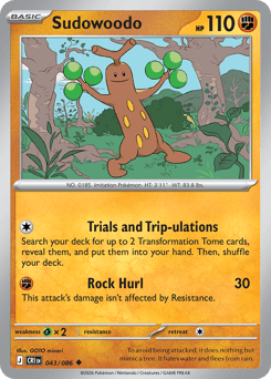 Sudowoodo z edície Chaos Rising, karta č.43