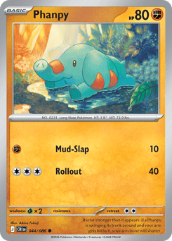 Phanpy z edície Chaos Rising, karta č.44