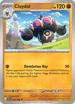 Claydol z edície Chaos Rising, karta č.47