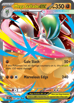 Mega Gallade ex z edície Chaos Rising, karta č.48