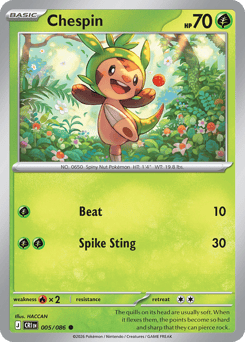 Chespin z edície Chaos Rising, karta č.5