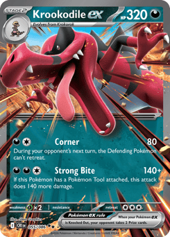Krookodile ex z edície Chaos Rising, karta č.55
