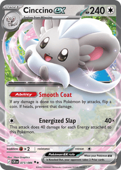 Cinccino ex z edície Chaos Rising, karta č.73
