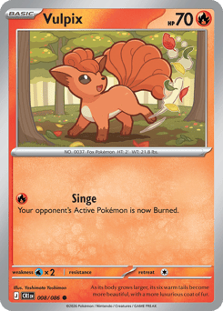 Vulpix z edície Chaos Rising, karta č.8