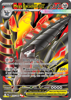 Mega Excadrill ex z edície Pitch Black, karta č.103