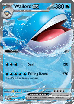 Wailord ex z edície Pitch Black, karta č.16