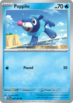 Popplio z edície Pitch Black, karta č.18