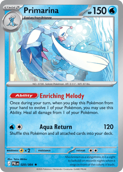 Primarina z edície Pitch Black, karta č.20