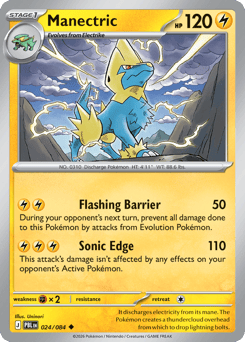 Manectric z edície Pitch Black, karta č.24