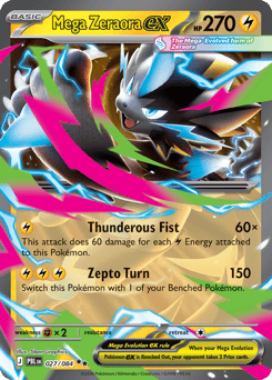 Mega Zeraora ex z edície Pitch Black, karta č.27