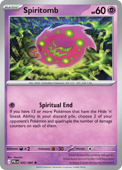 Spiritomb z edície Pitch Black, karta č.35