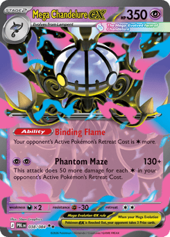 Mega Chandelure ex z edície Pitch Black, karta č.38