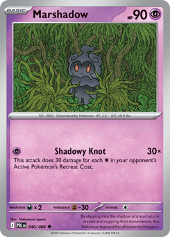 Marshadow z edície Pitch Black, karta č.40
