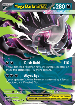 Mega Darkrai ex z edície Pitch Black, karta č.48